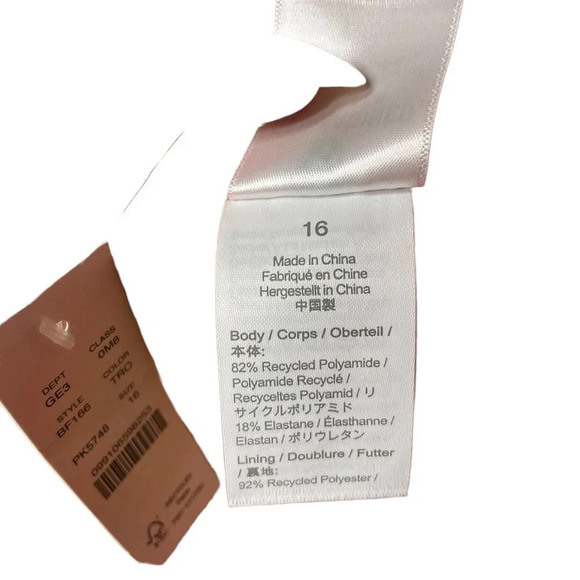 J. Crew Cutout Tie-Back One Piece Swimsuit Tea Rose Pink‎ Size 16 - Picture 13 of 14